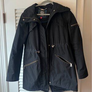Vince Camuto Black Rain Jacket Medium with detachable hood